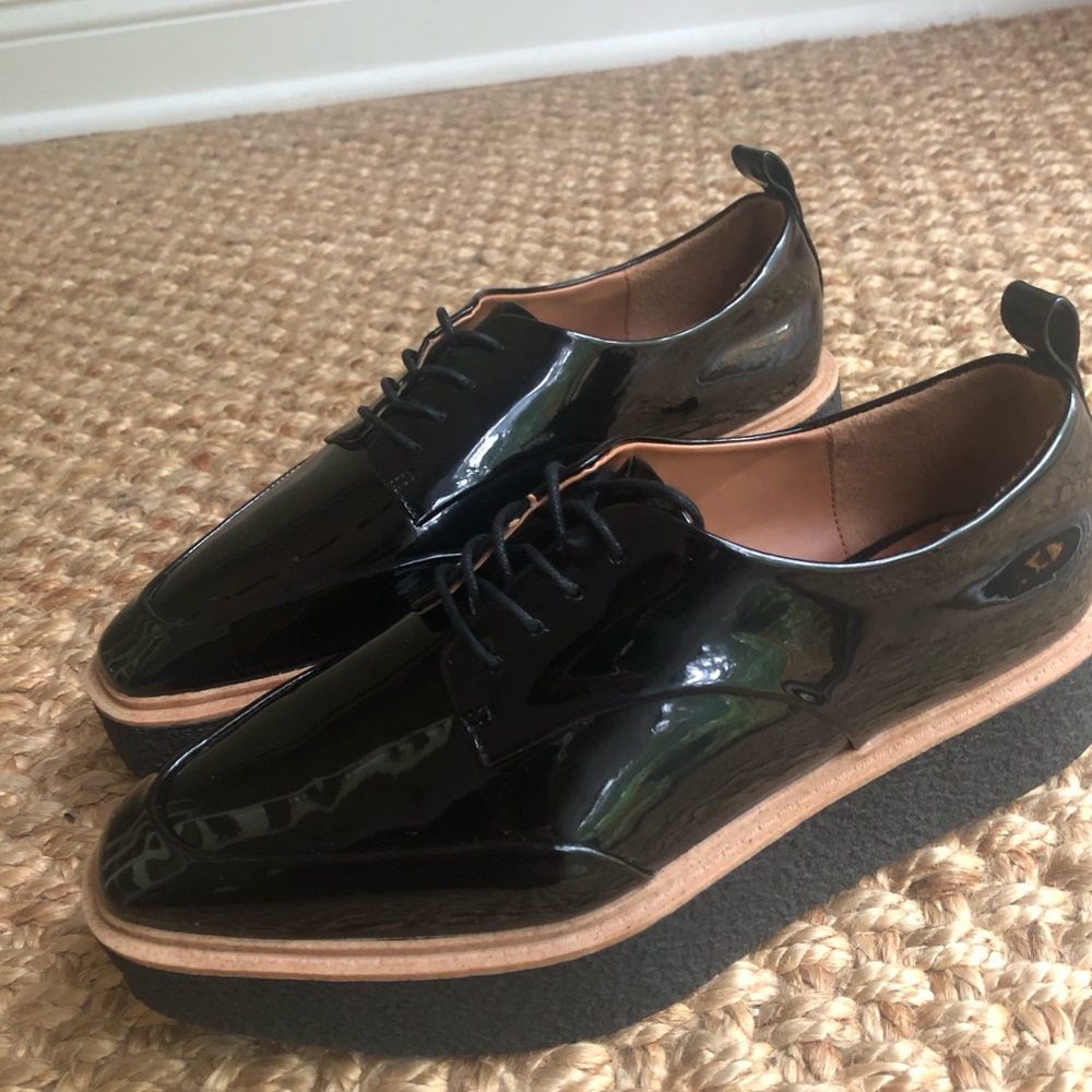 Zara Black Platform Oxfords - Picture 3 of 16